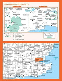 OS Explorer Map 175 - Southend-on-Sea and Basildon - overview