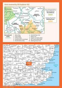 OS Explorer Map 182 - St Albans and Hatfield - overview