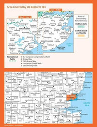 OS Explorer Map 184 - Colchester - overview