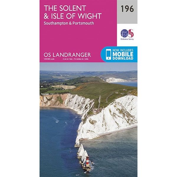 OS Landranger Map 196, The Solent and the Isle of Wight, Southampton and Portsmouth