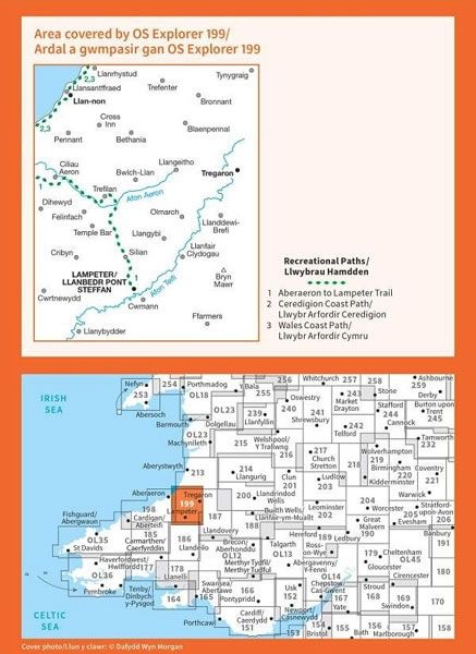 OS Explorer Map 199 - Lampeter - overview