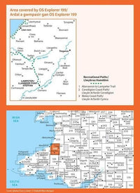 OS Explorer Map 199 - Lampeter - overview