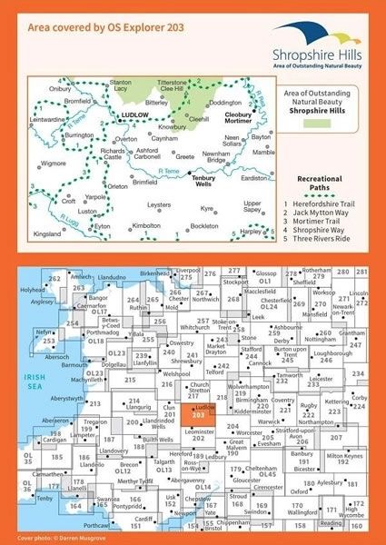 OS Explorer Map 203 - Ludlow - overview