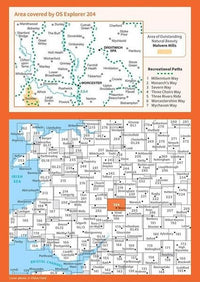 OS Explorer Map 204 - Worcester and Droitwich Spa - overview