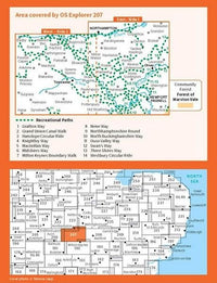 OS Explorer Map 206 - Edge Hill and Fenny Compton - overview