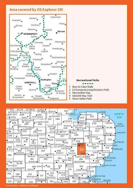 OS Explorer Map 210 - Newmarket and Haverhill - overview