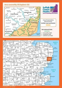 OS Explorer Map 212 - Woodbridge and Saxmundham - overview