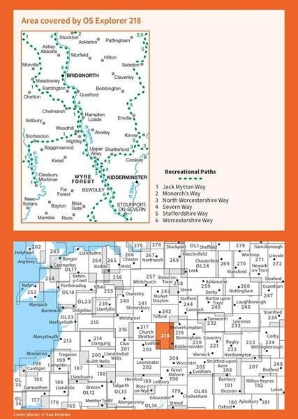 OS Explorer Map 218 - Kidderminster and Wyre Forest - overview