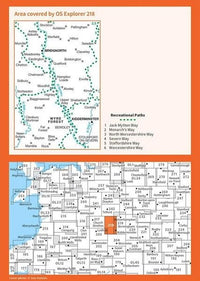 OS Explorer Map 218 - Kidderminster and Wyre Forest - overview