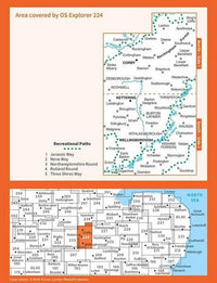 OS Explorer Map 224 - Corby and Kettering - overview