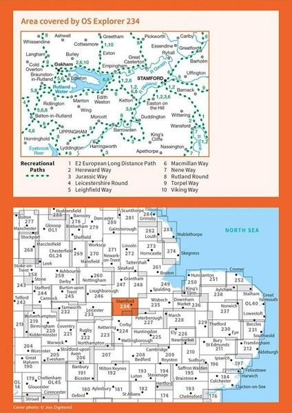 OS Explorer Map 234 - Rutland Water - overview