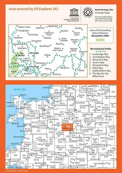 OS Explorer Map 242 - Telford and Ironbridge - overview