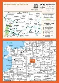 OS Explorer Map 242 - Telford and Ironbridge - overview