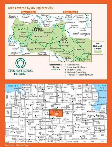 OS Explorer Map 245 - The National Forest - overview