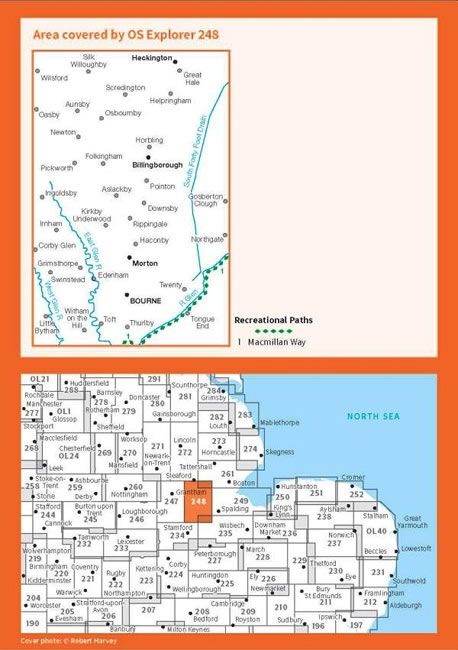 OS Explorer Map 248 - Bourne and Heckington - overview