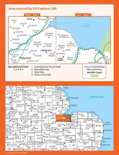 OS Explorer Map 249 - Spalding and Holbeach - overview