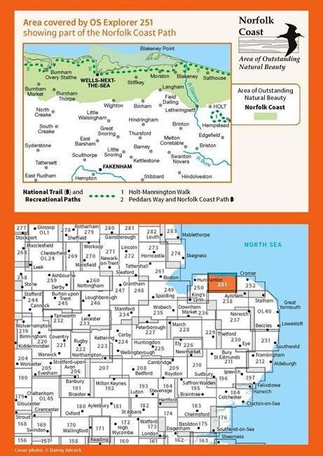 OS Explorer Map 251 - Norfolk Coast Central - overview