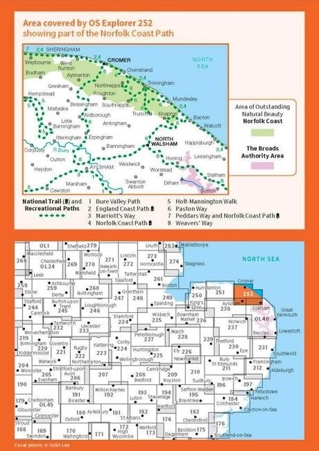 OS Explorer Map 252 - Norfolk Coast East - overview