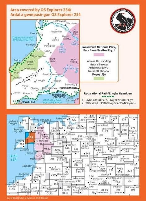 OS Explorer Map 254 - Lleyn Peninsula East - overview