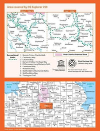 OS Explorer Map 259 - Derby  and Uttoxeter - overview