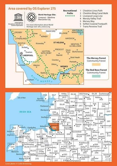 OS Explorer Map 275 - Liverpool and St Helens - overview