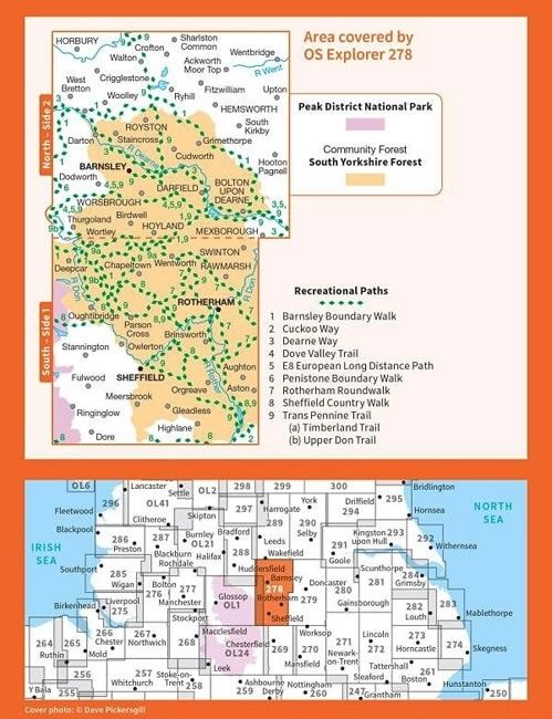 OS Explorer Map 278 - Sheffield and Barnsley - overview