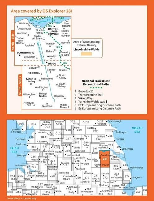 OS Explorer Map 281 - Ancholme Valley - overview