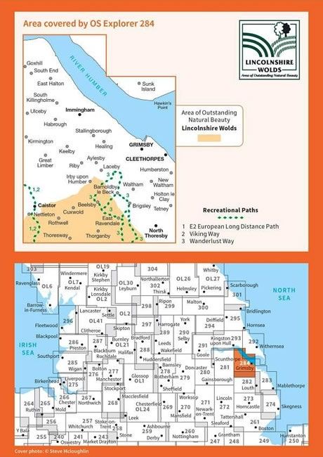 OS Explorer Map 284 - Grimsby and Cleethorpes - overview