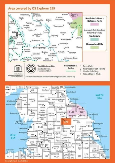 OS Explorer Map 299 - Ripon and Boroughbridge - overview