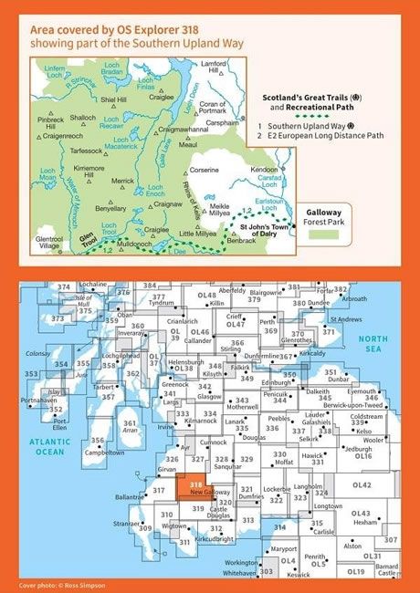 OS Explorer Map 318 - Galloway Forest Park North - overview