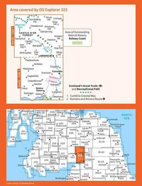 OS Explorer Map 323 - Eskdale and Castle O'er Forest - overview