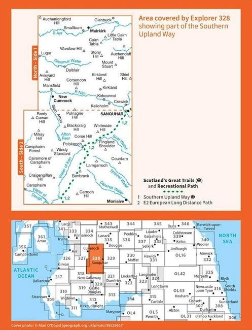 OS Explorer Map 328 - Sanquhar and New Cumnock - overview