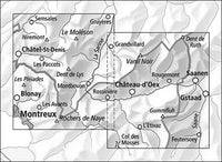 Château-d'Oex Walking Map 3302T - Area covered