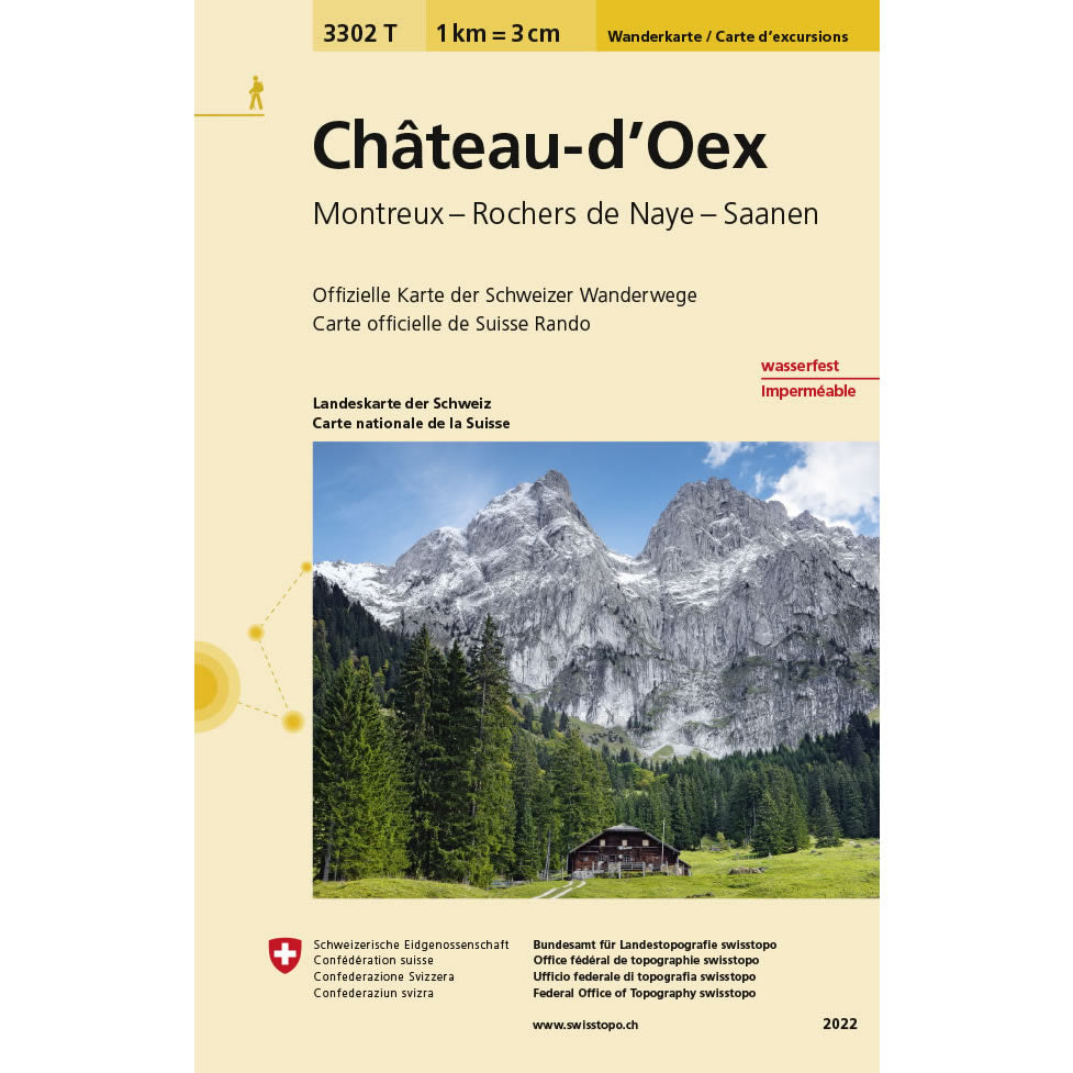 Château-d'Oex Walking Map 3302T