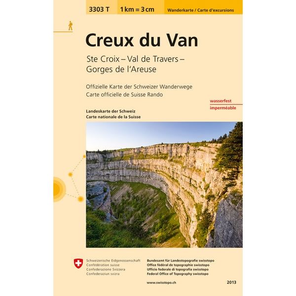 Creux du Van Walking Map 3303T