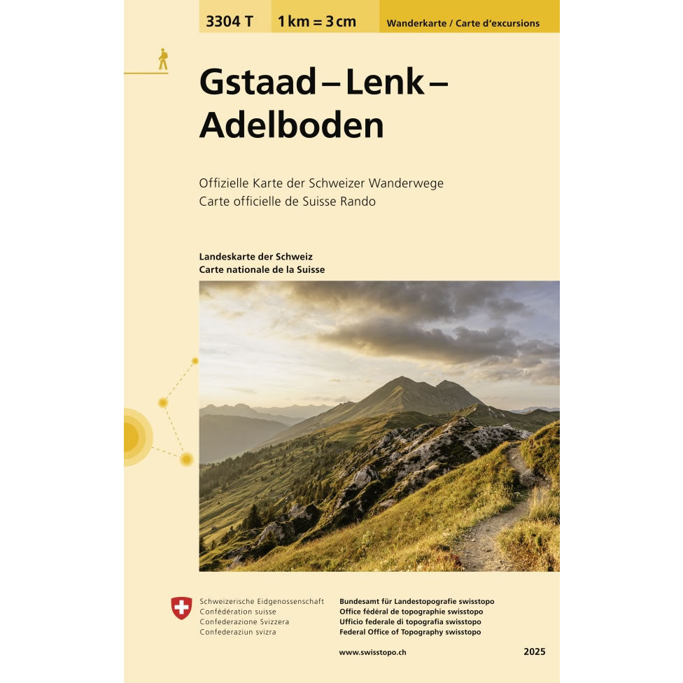 Gstaad-Lenk-Adelboden Walking Map 3304
