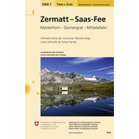 Zermatt-Saas Fee Walking Map 3306T