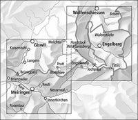 Titlis Walking Map 3307T - area covered
