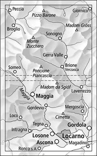 Locarno Walking Map 3308T - area covered