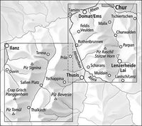 Safiental-Lenzerheide Walking Map 3310T - Area Covered