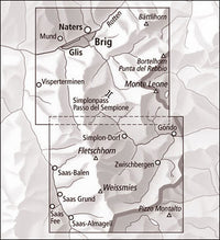 Simplon Walking Map 3319T - area covered