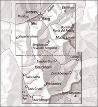 Simplon Walking Map 3319T - Area Covered