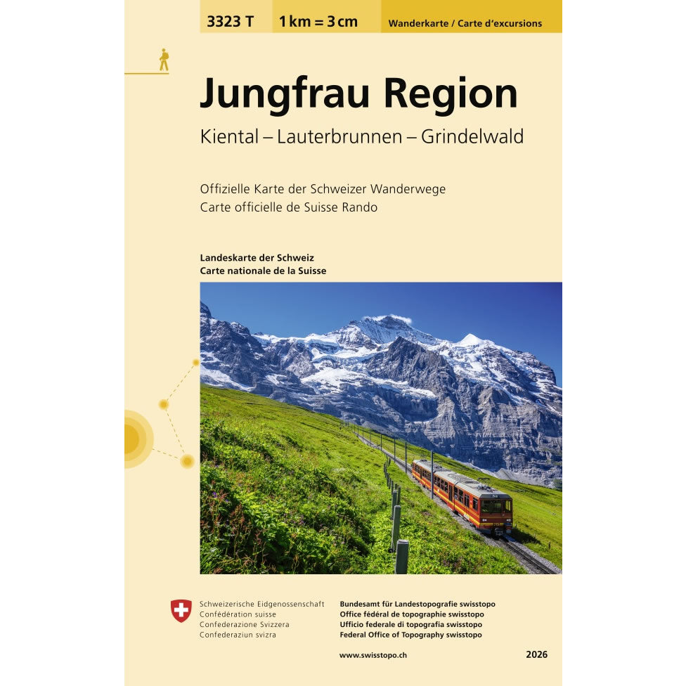 Jungfrau Region Walking Map 3323T