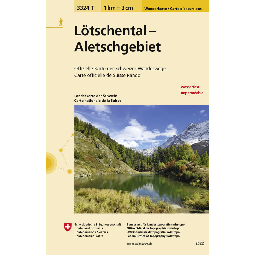 Lötschental - Aletschgebiet Walking Map 3324T