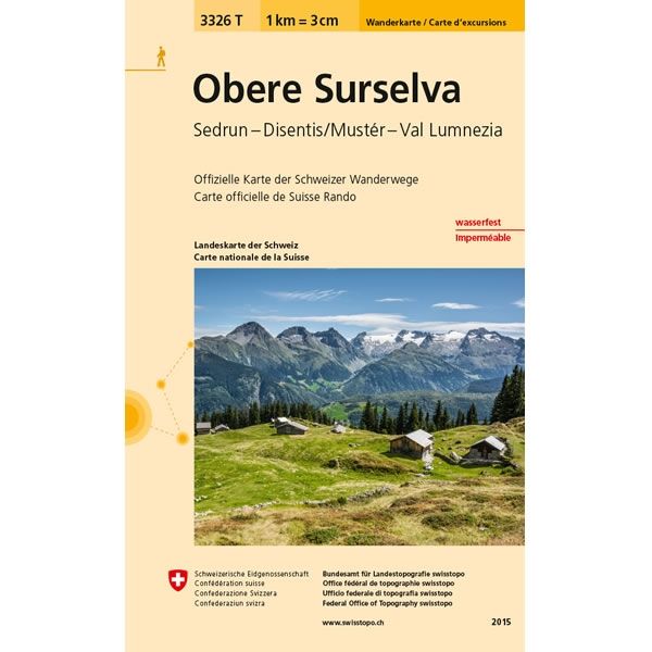 Obere Surselva Walking Map 3326T