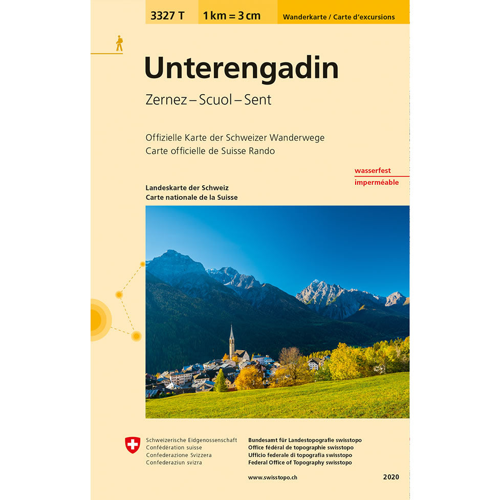 Unterengadin Walking Map 3327T