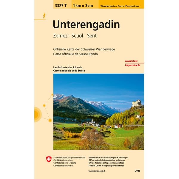 Unterengadin Walking Map 3327T