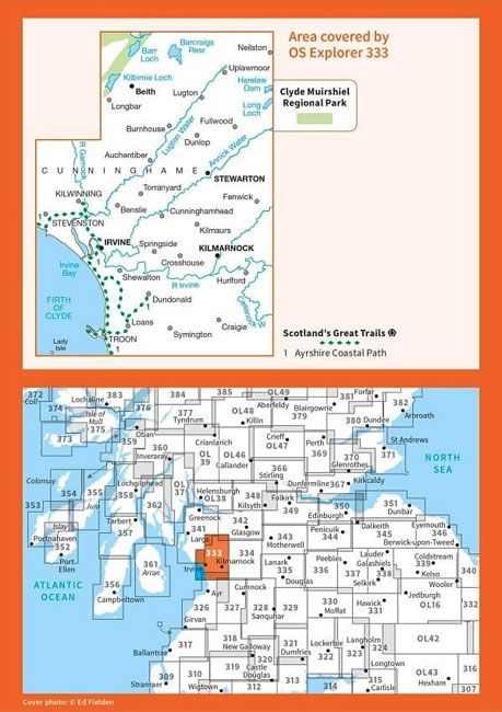 OS Explorer Map 333 - Kilmarnock and Irvine - overview