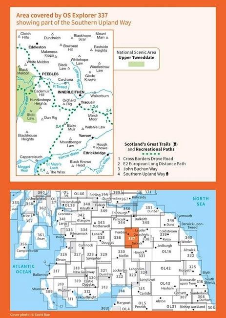 OS Explorer Map 337 - Peebles and Interleithen - overview