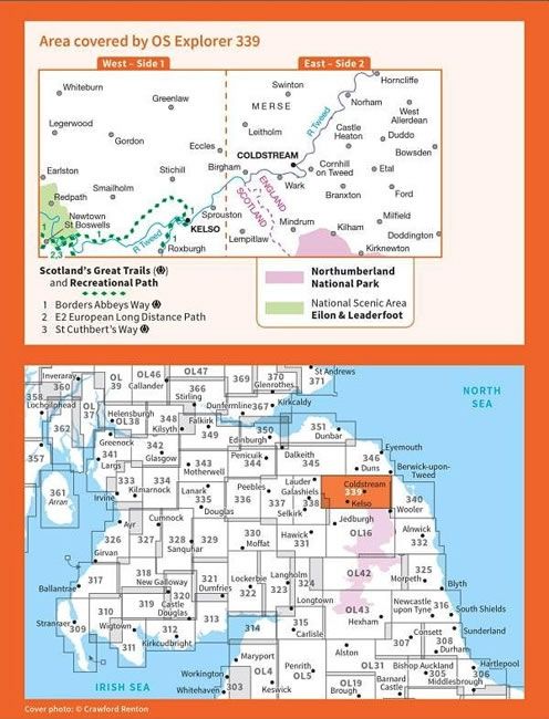 OS Explorer Map 339 - Kelso and Coldstream - overview